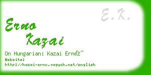 erno kazai business card